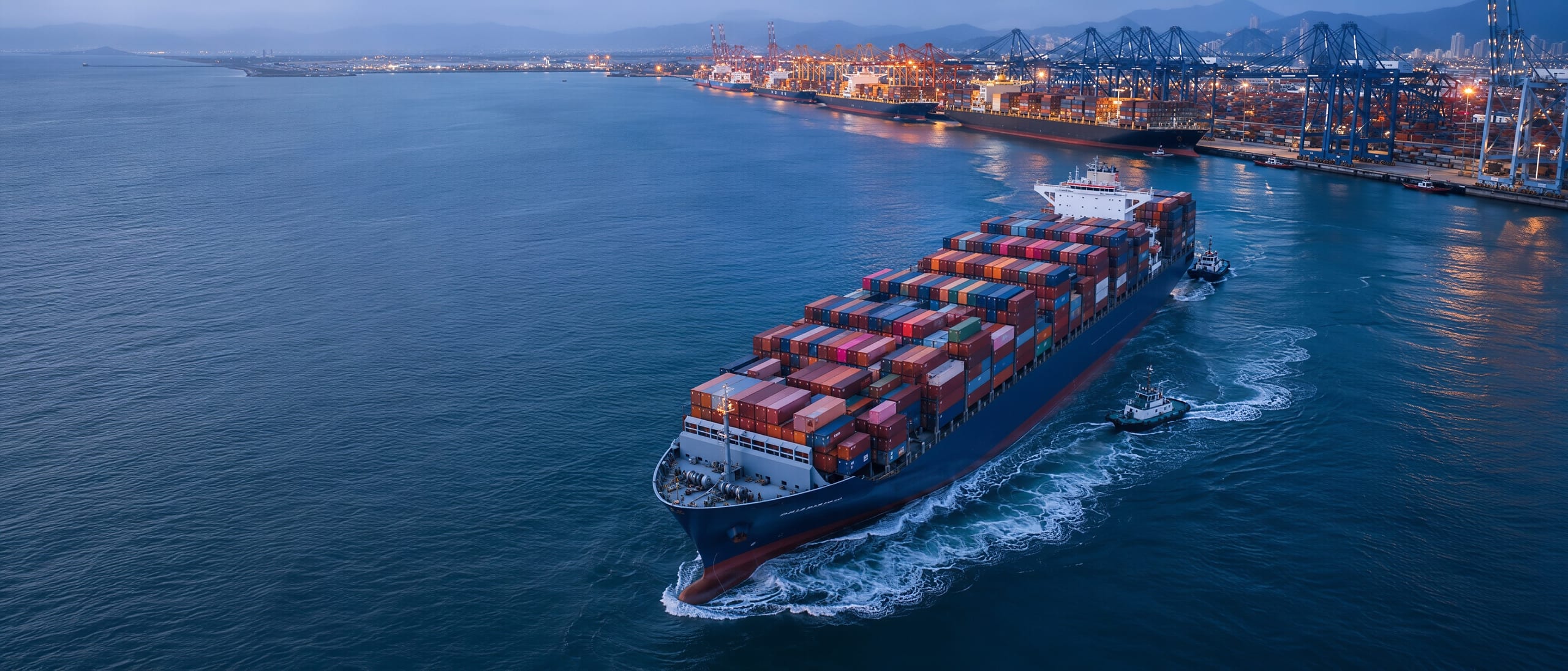 Container port in daylight